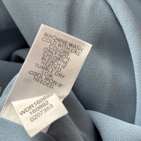 J. Jill Wearever Collection Breeze Flounce Hem Midi Dress Floral Blue Sz MP F142 - Picture 9 of 10